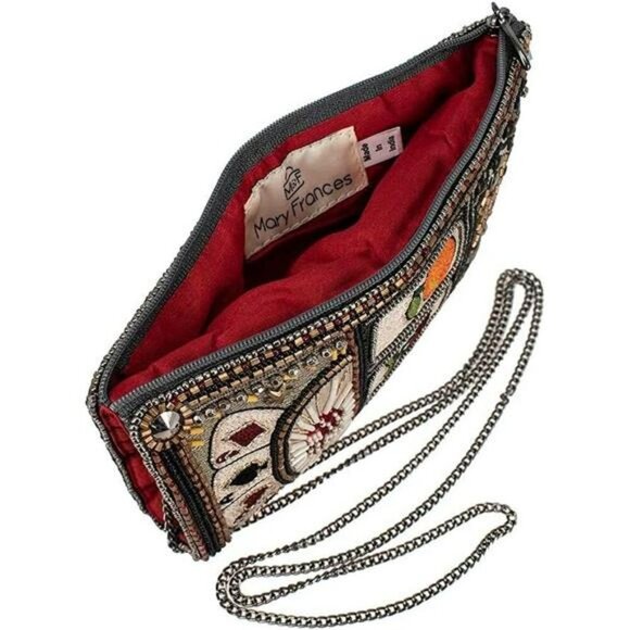 Beaded Crossbody Cell Phone Bag Evening Clutch Purse Adjustable Strap Party - Picture 6 of 7